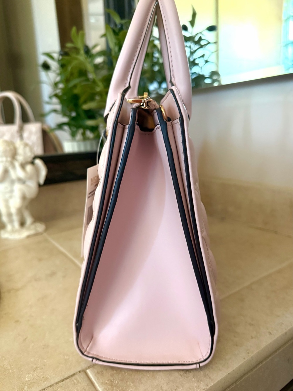 Michael Kors Sheila Powder Blush Heart-Quilted Satchel NWT - Picture 9 of 15